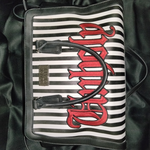 BlackCraft Unholy Stripe - Large Satchel Gothic bag goth purse - Picture 4 of 4